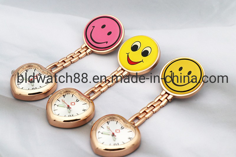 Custom Medical Gift Waterproof Heart Nurse Fob Watches with Japan Quartz Movement