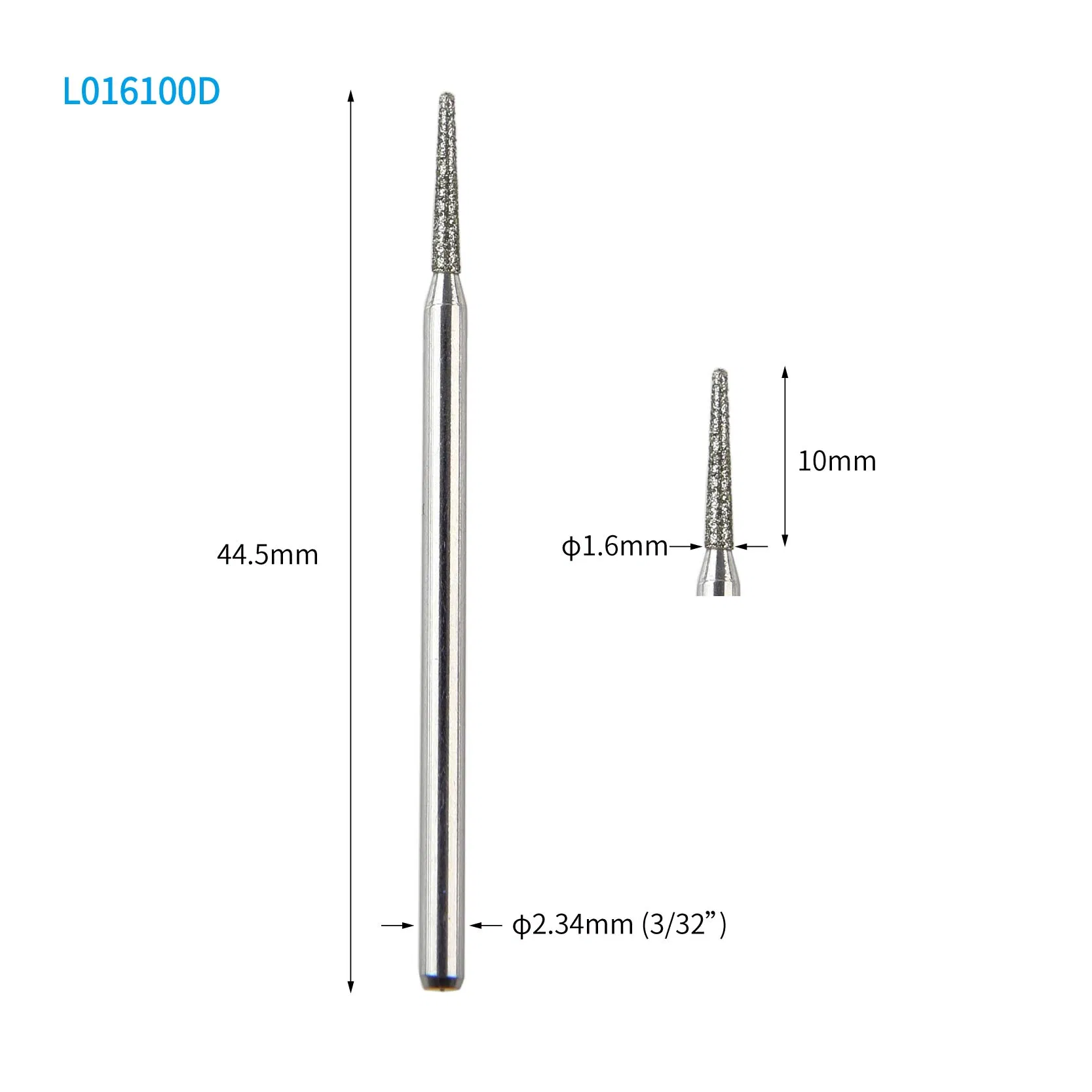 Taper Radius Shape Cuticle Cleaning Diamond Nail Drill Bit