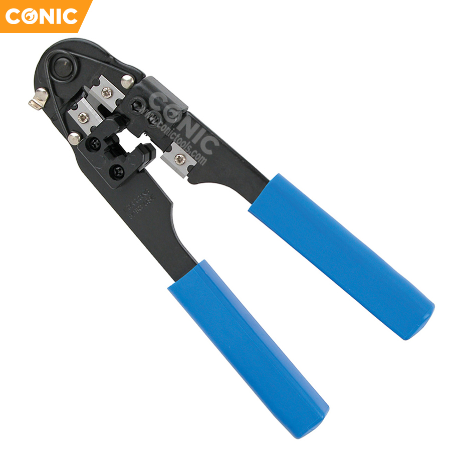 Multi-Functional Spring Crimping Pliers with Cutter for 4p/6p/8p Terminals