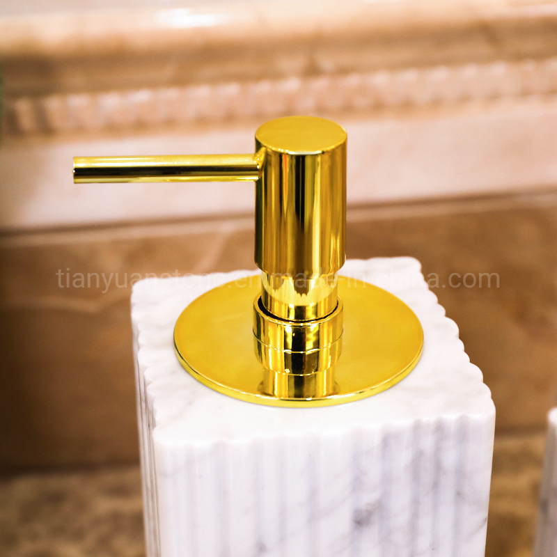 Bianco Carrara White/Natural Honed Marble Bathroom Accessories