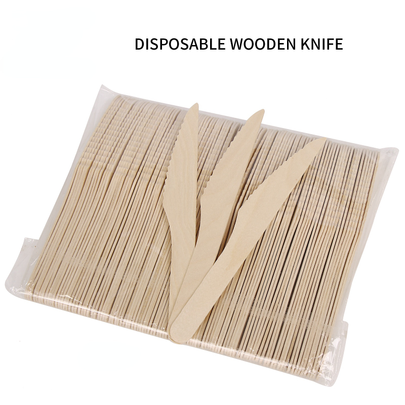 Wholesale Wooden Knives, Forks and Spoons Disposable Cutlery Biodegradable Tableware