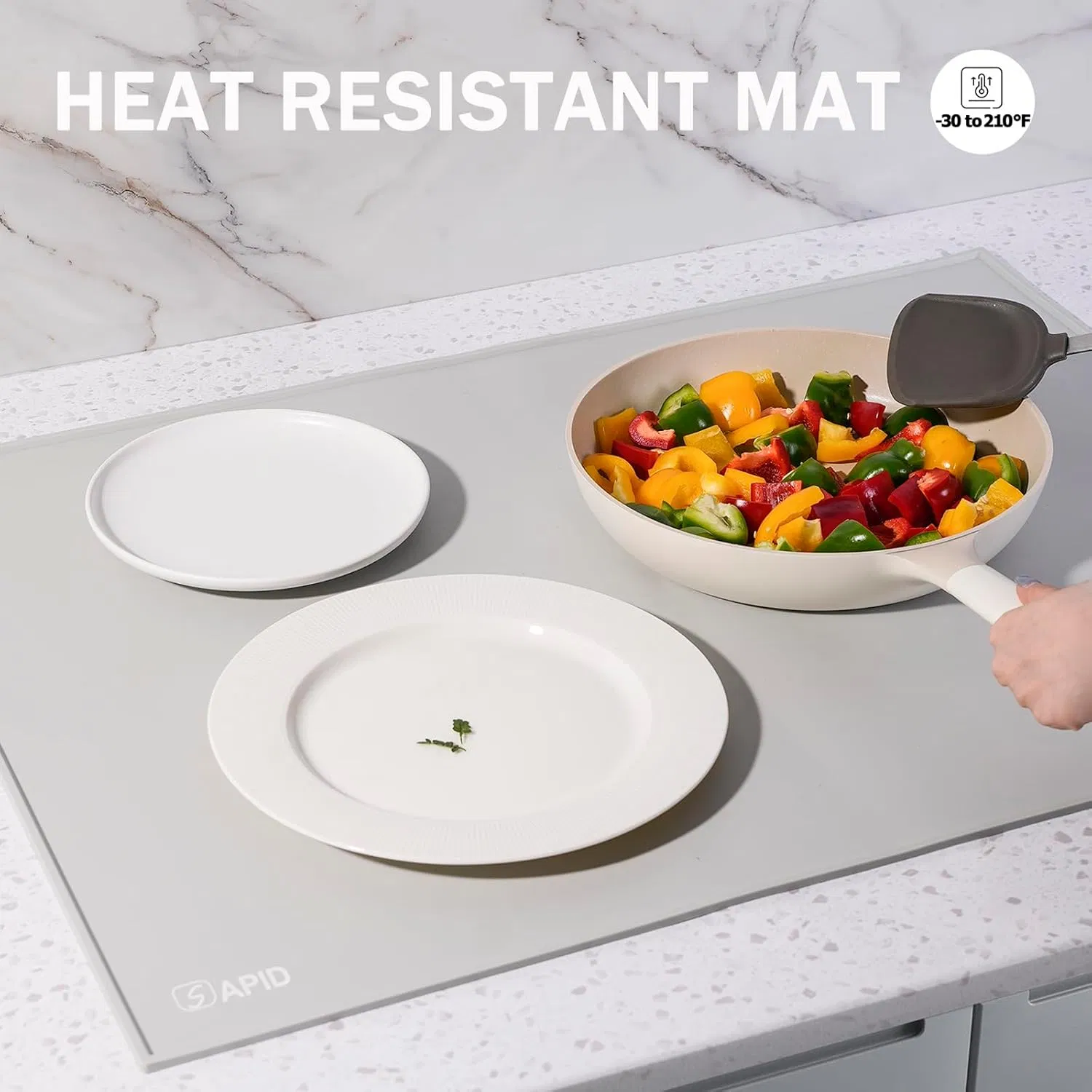 Коврик для сушки посуды из микрофибры, большой, нескользящий