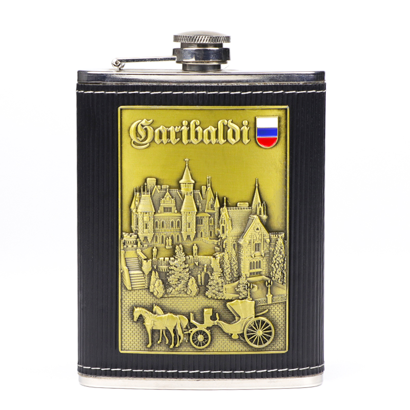 Custom Logo Luxury Souvenir Tourist Gifts Metal Stainless Steel Liquor Hip Flask