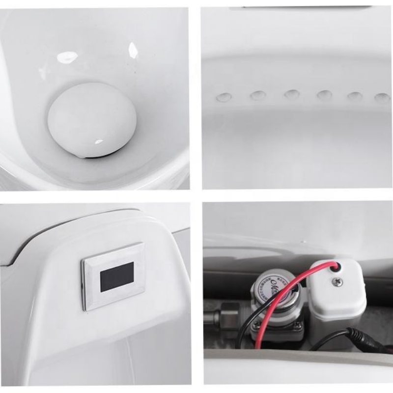 Public Toilet Urinal Sanitary Ware White Floor Men's Urinal Customized Induction Urinal or Manual Flush Valve Urinal