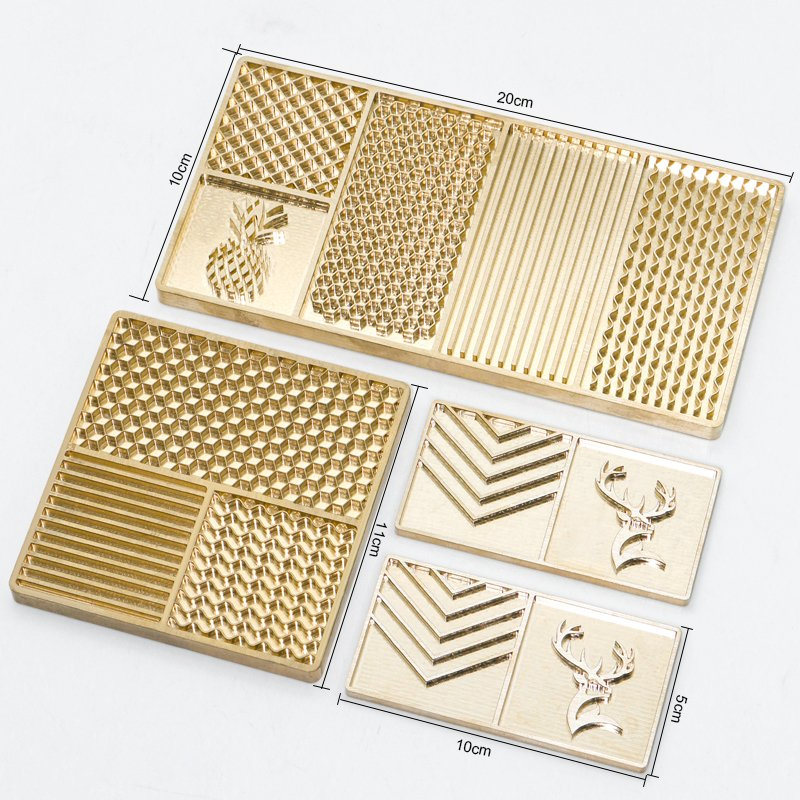 Ice Cube Stamp with Cocktail Ice Brander Mojito Drinks Brass Plate Stamp Personalized 4*8 Inch Ice Stamp Tray Factory