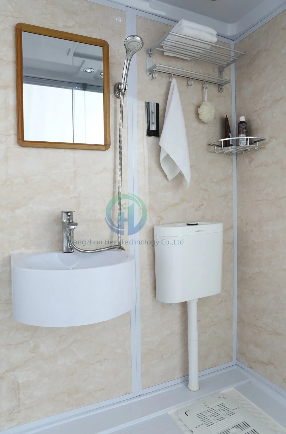 Most Convenient Sanitary Ware Prefab Toilet Bathroom Concealed Integrated Capsule Bathroom