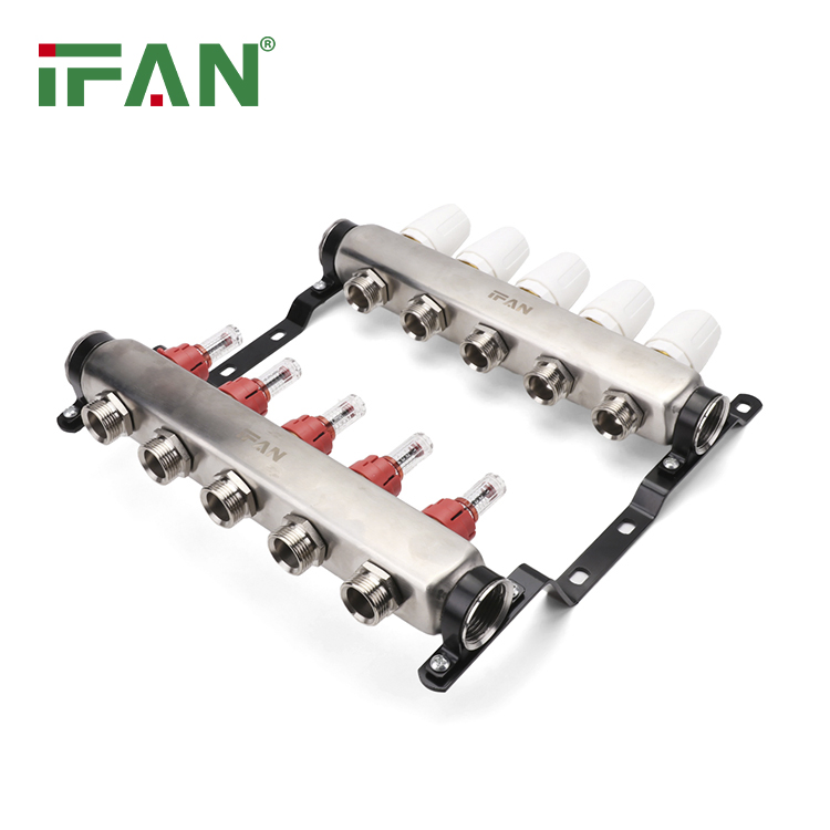 Ifan Factory Direct High Quality Manifold 10 Ways Silver Stainless Steel Manifold