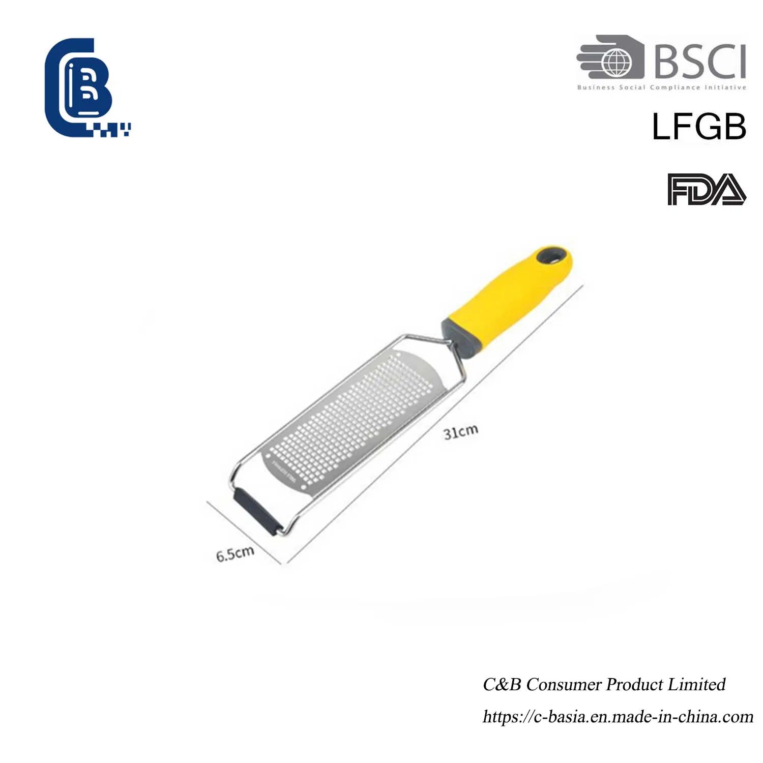 5-in-1 Kitchen Grater with Plastic Handle - Vegetable Cutter, Potato Peeler & Lemon Zester