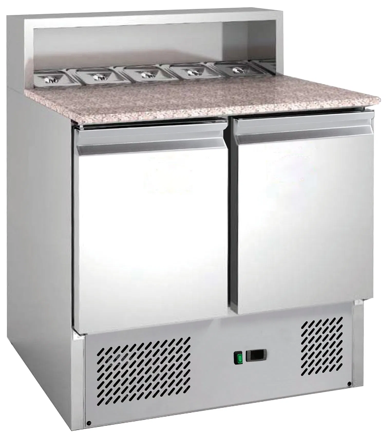 3 Door Refrigerated Top with Ss Cover Saladette Counter