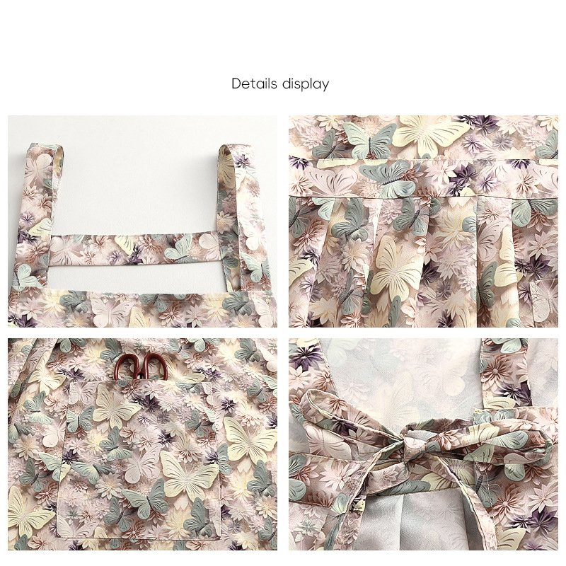 Kitchen Oil-Proof Waist Apron for Adults Dessert Shop Workwear