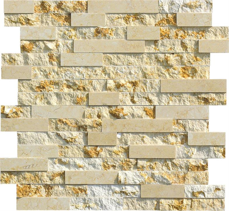 Sunny Beige Golden Marble Culture Stone Wall Cladding