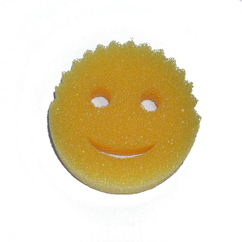 Factory Supply Raw Material Smiling Loofah Thermotropic Sponge Multipurpose Dish Sponge Temperature Controlled Dish Sponge