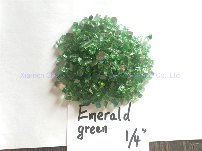 Reflective Fire Glass Fireplace Glass for Gas Fire Pit Tables Luminous Crushed Fire Pit Glass