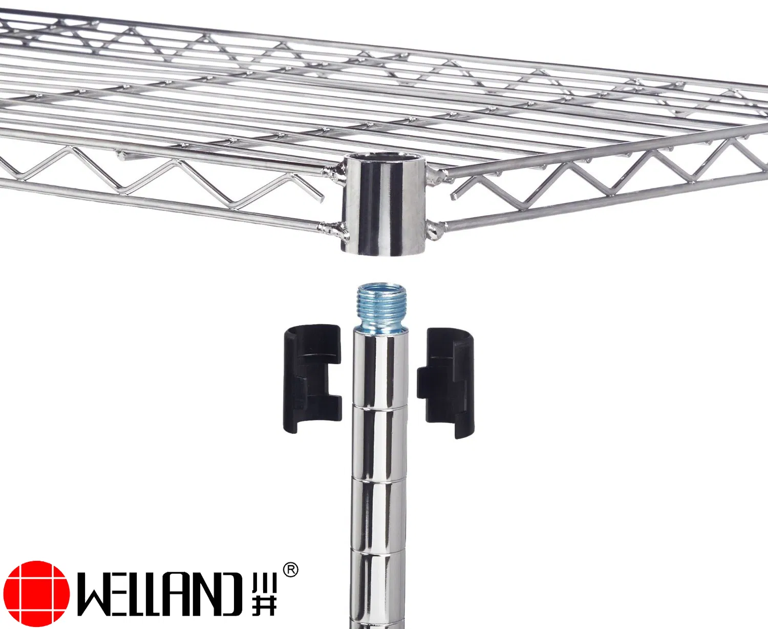 Mobile 3 Tiers Adjustable Modern Home Metal Wire Shelving Storage Furniture