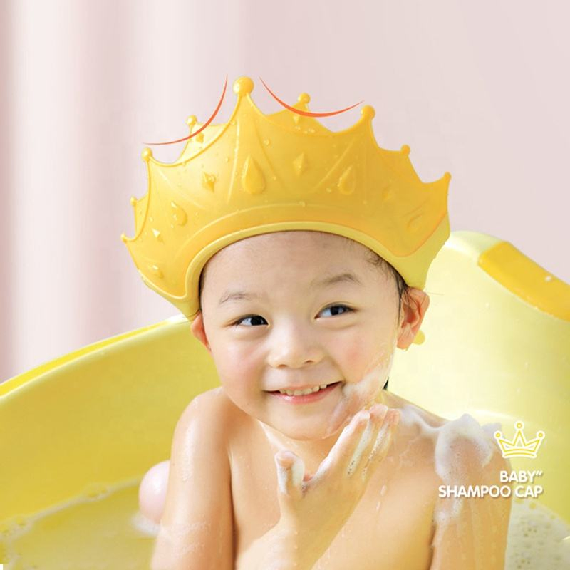 Soft Adjustable Waterproof Baby Eye Ear Protection Baby Shower Cap