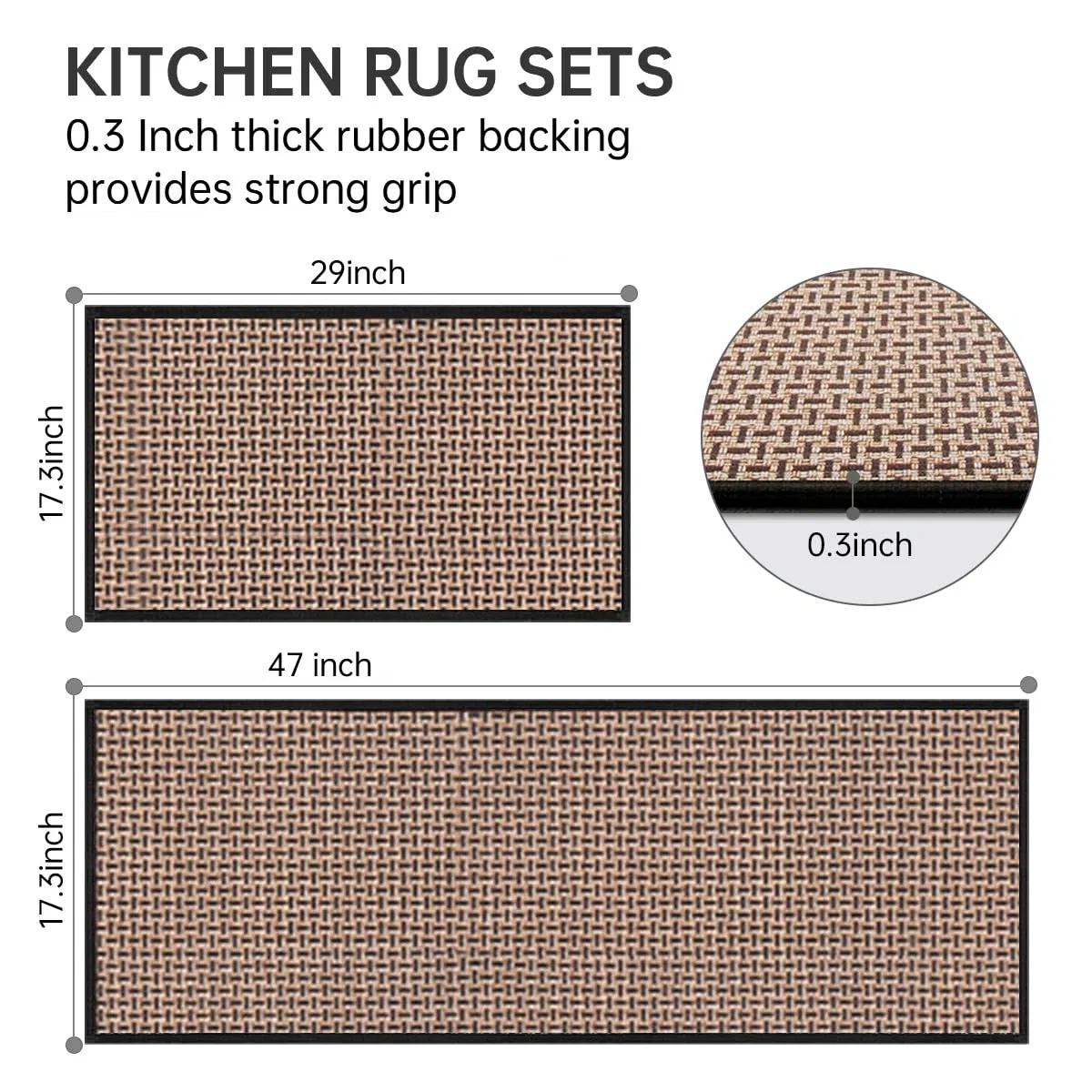 Non Skid Washable Oil-Proof Anti-Fall Absorbent Kitchen Rugs and Mats for Sale