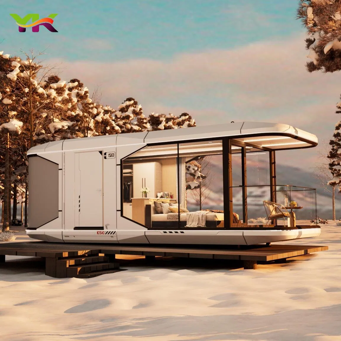 Prefab Villa Pod Space Capsule House Mini Aluminum Hotel Smart Home Price Prefab Mobile Cabin Room Prefabricated Integrated Camp Homestay Bedroom Manufacturer