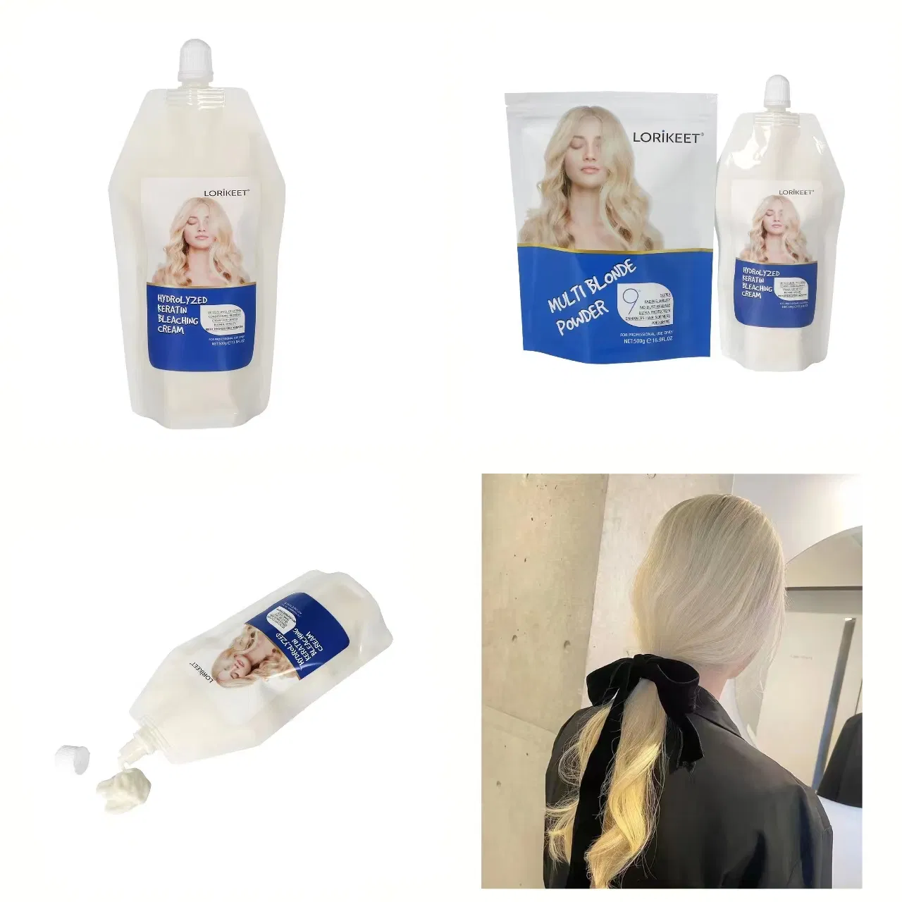 Lift up to 9-11 Levels Hair Bleaching Cream for Lighten Hair Blonde White Hair 500g