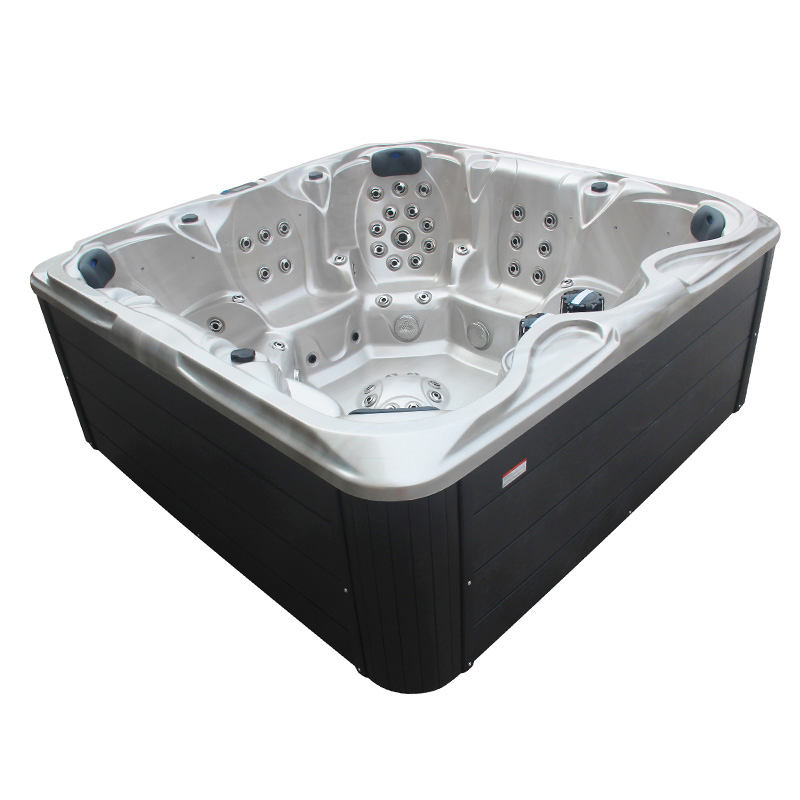 Deluxue Garden 7 People Square Outdoor Massage Hot Tubs SPA