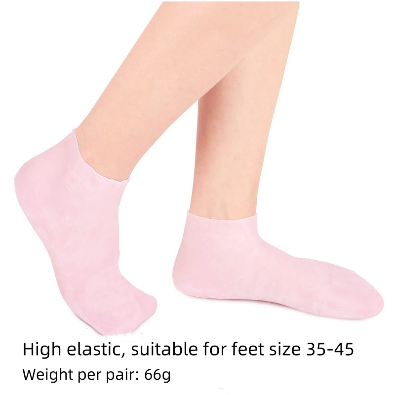 Foot SPA Silicone Socks Silicone Socks for Dry Cracked Feet Women, Silicone Pedicure Socks Moisturizing Sock