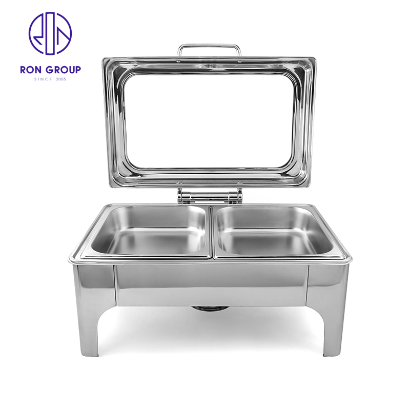High Quality Kitchenware Equipment Stainless Steel 201 Rectangle Hydraulic Dining Buffet Stove for Hotel Restaurant Party