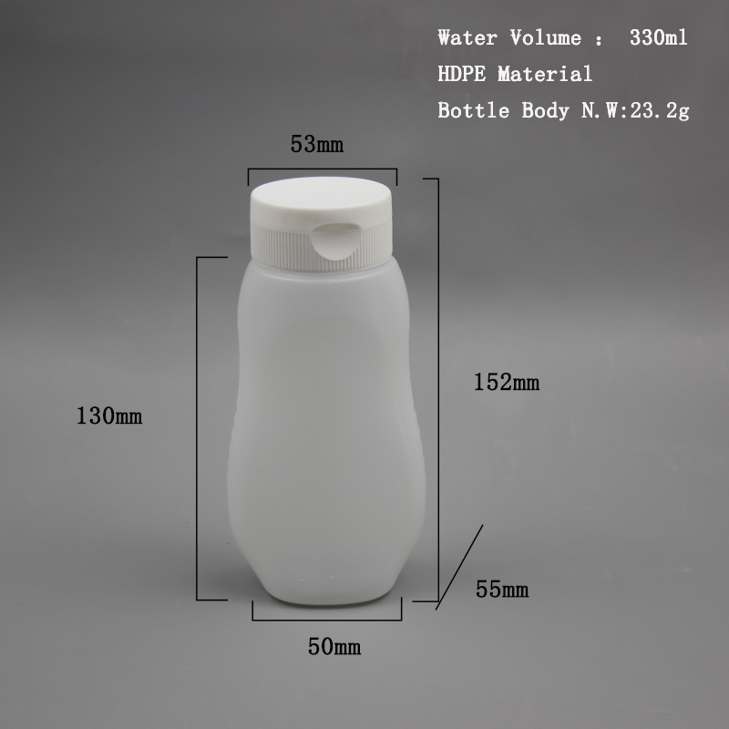 Пластиковая бутылка для соуса 330 мл
