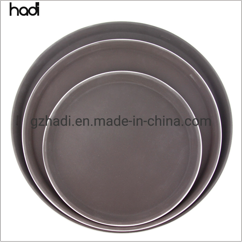 Wholesale China Factory Food Service Supplies Round Plastic Anti Non-Slip Serving Tray Sales Reasonable Price Anti Slip Serving Tray