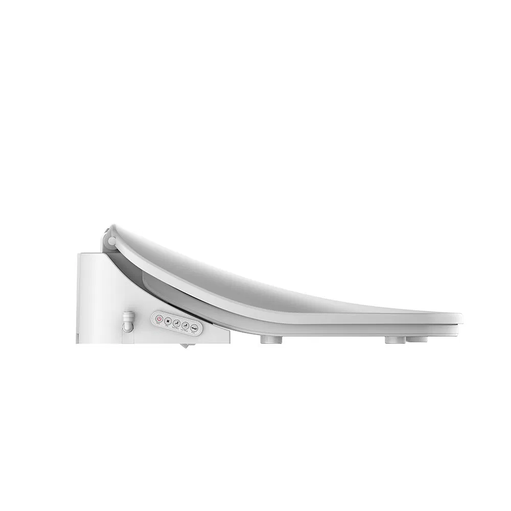 Tejjer All White Ceramic V Shaped UV Auto Hinge Slow Adult Toilet Seat