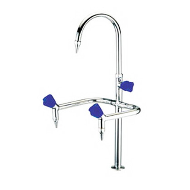 Лабораторный кран однорычажный, настольный, 90°