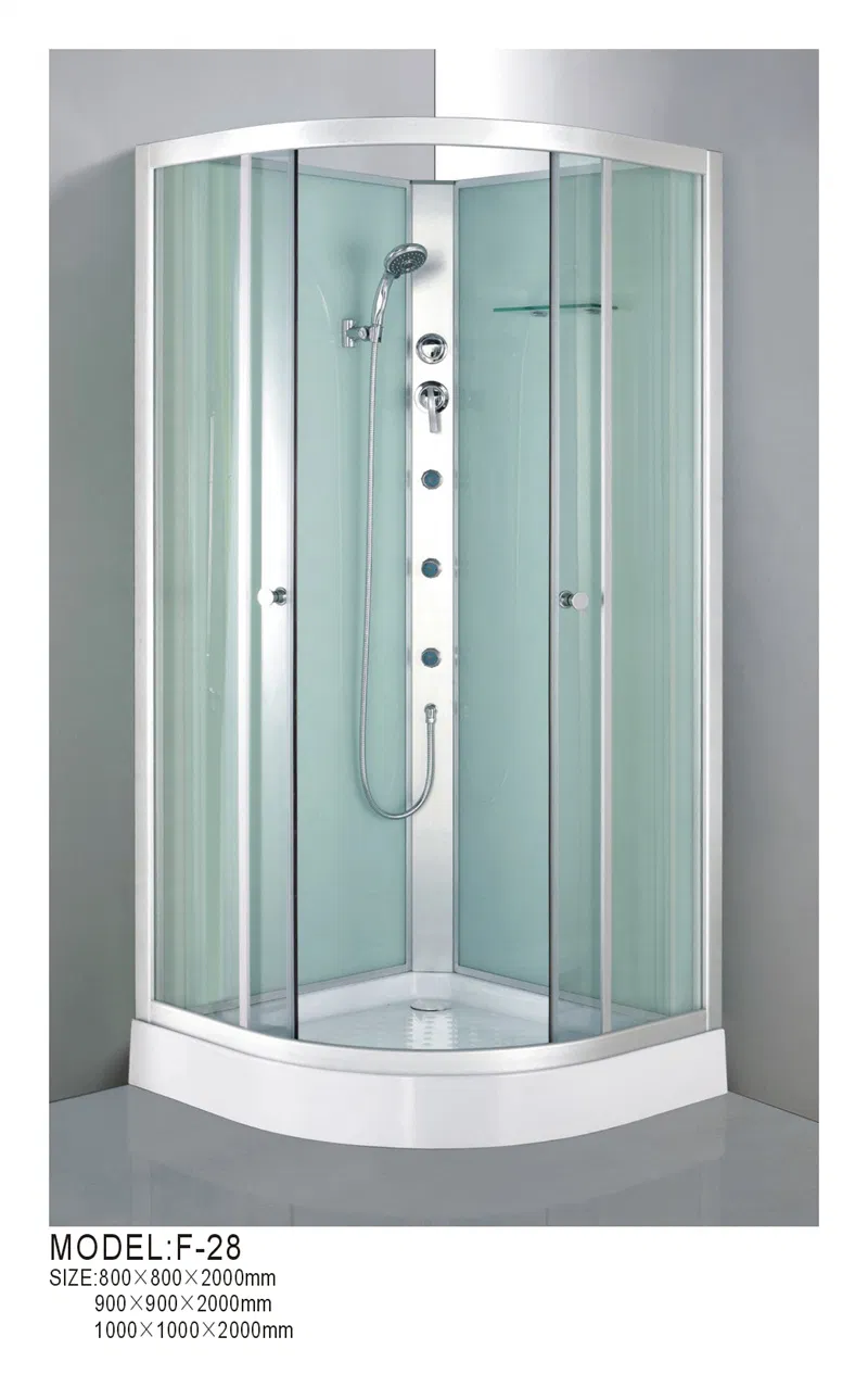 Simple Shower Enclosure with 4mm Glass and ABS Tray (without top)