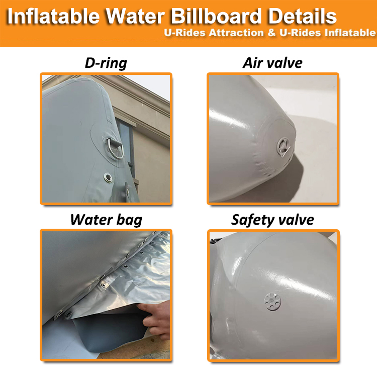 Good quality 7m High Strength Inflatable Water Billboard for Promotions Events