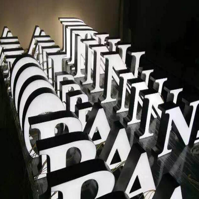 Stainless Steel LED Letters with Acrylic for Shop Front Name Advertising Sign