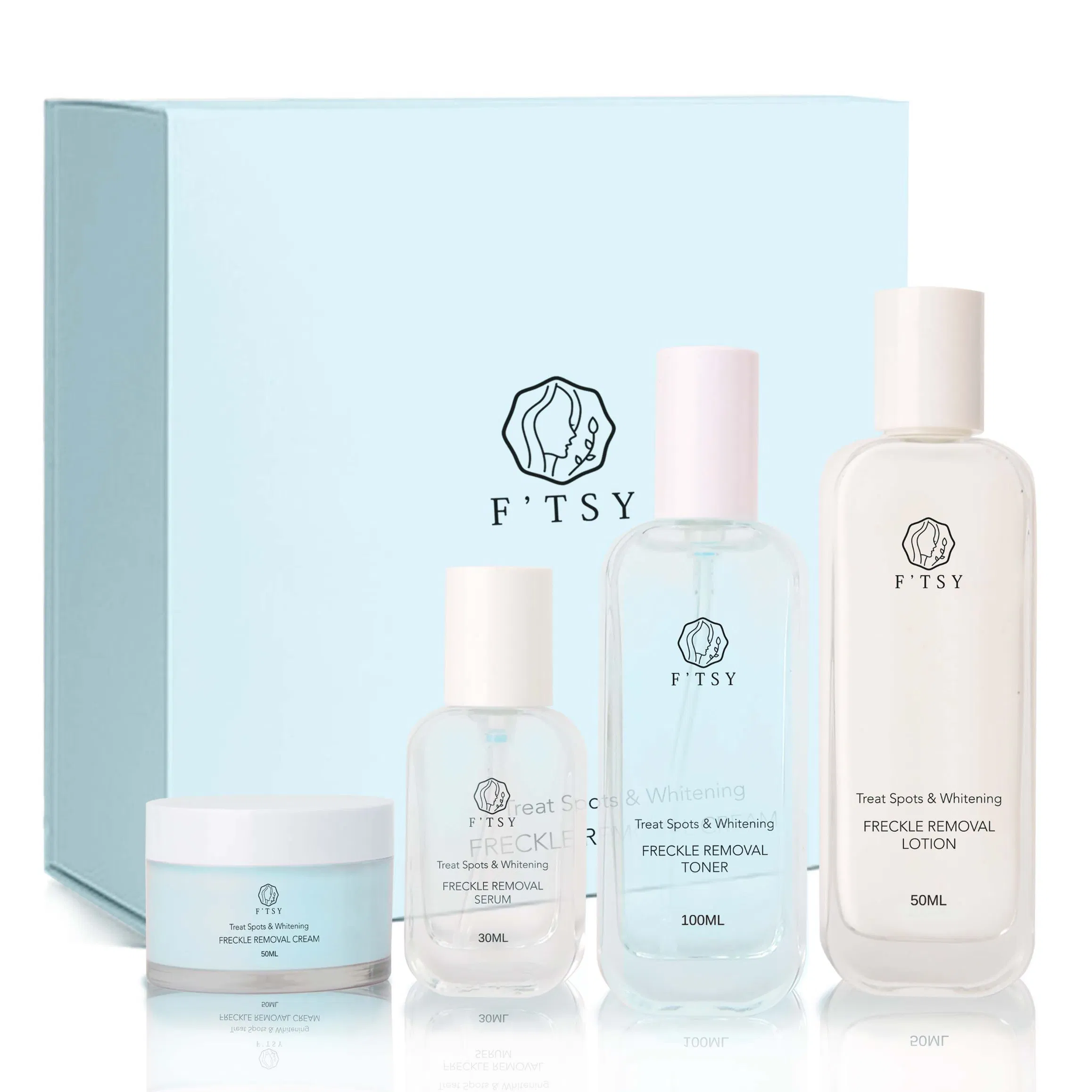 Private Label Freckle Removal Kit Natural Hydrating Moisturizing Skin Care Set
