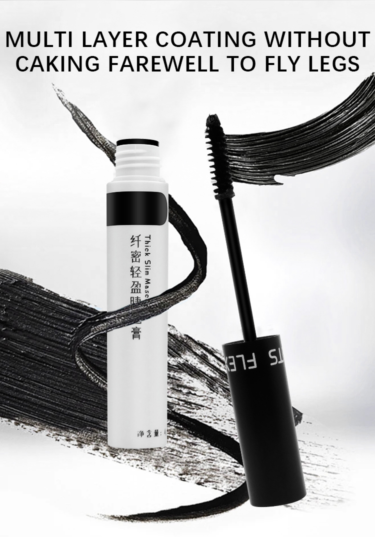 Cosmetics Thick Slim Mascara No Clumping Long-Lasting Makeup Anti-Blooming Mascara