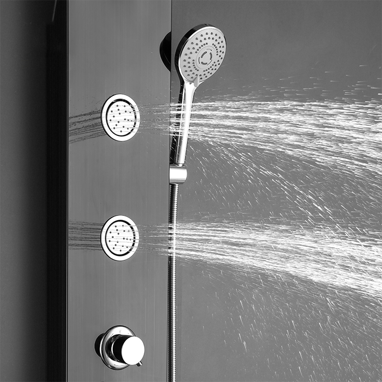 Luxury Waterfall Rainfall Shower Panel Faucet Wall Mount Bathroom Two Handles Shower Tower