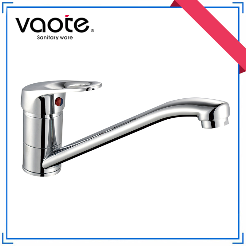 Economic Brass Body Wall-Mounted Square Kitchen Mixer Faucet (VT10202)