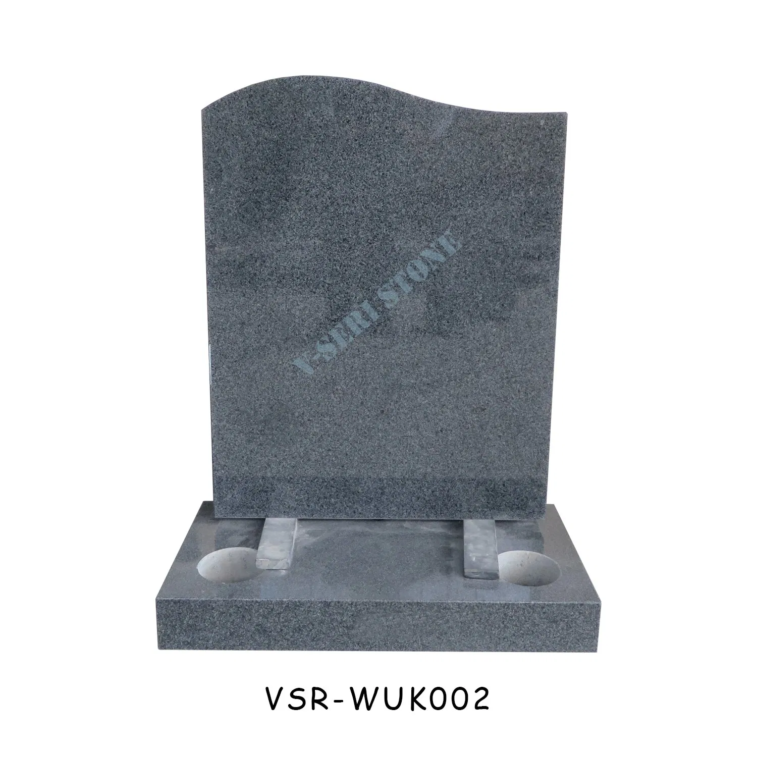 Simple Grave Markers Polished Upright Cemetery Headstones for UK Market