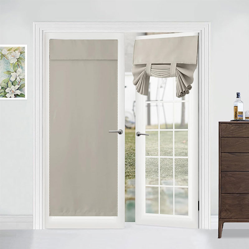 New Type of Blackout Curtain, Self-Adhesive Door Curtain Without Perforating, Glass Blackout Curtain