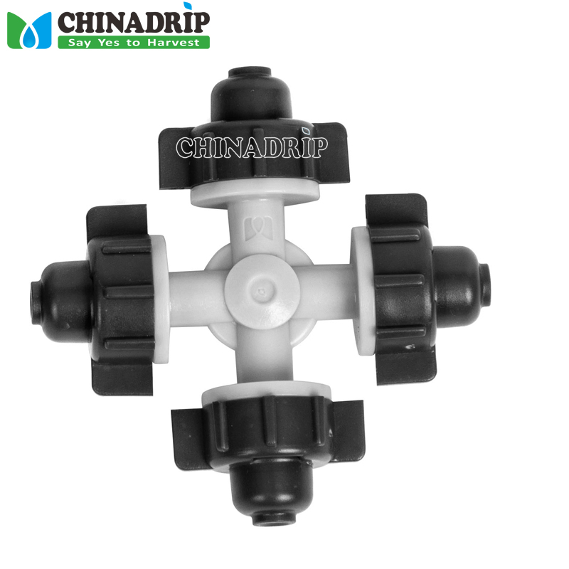 Farm Agriculture Four Way Watering Irrigation Four Outlet Fogger Nozzle Spray Mister