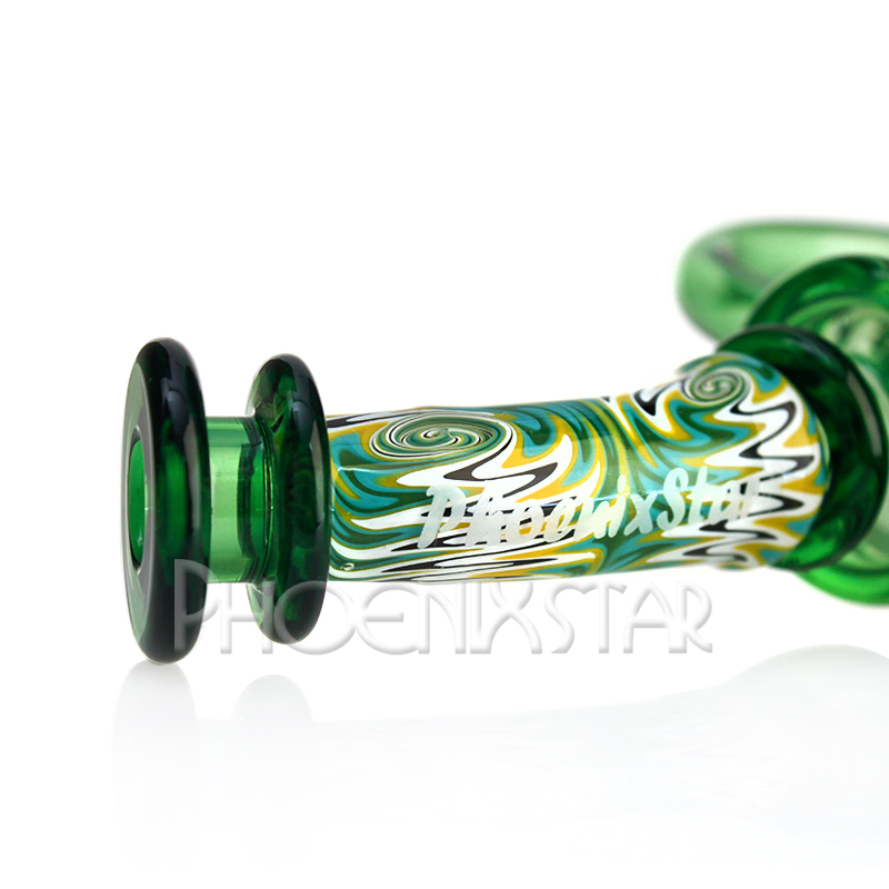 Phoenix 9 Inches Recycler DAB Oil Rig Handy Glass Smoking Water Pipes with Quartz Banger Arts Crafts Northstar Glass Rod High Quality