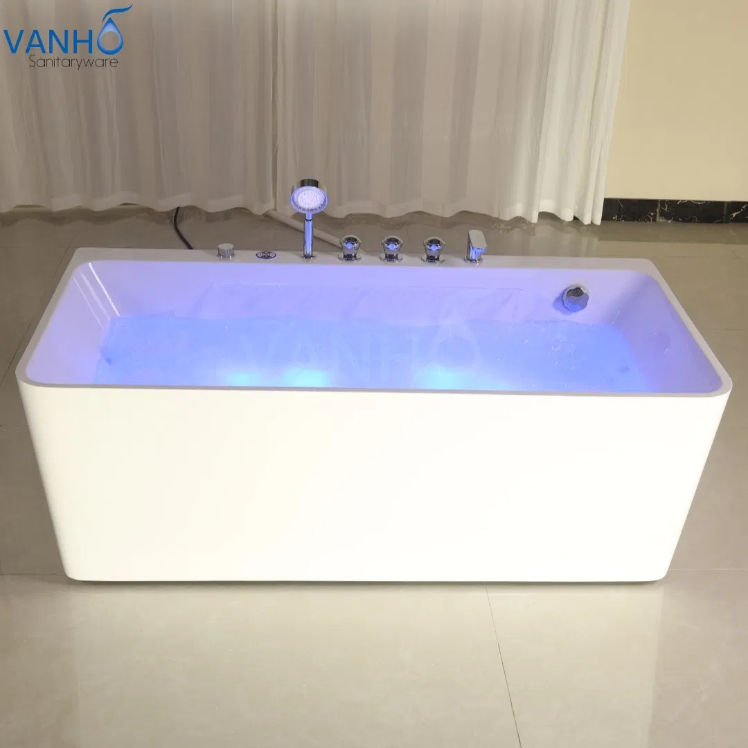 Массажная ванна Whirlpool с водопадом и LED-подсветкой