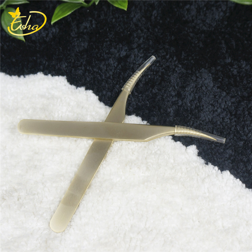 Custom Gold Hair Lash Eyebrow Extension Stainless Steel Tweezers Kit Pointed Surgical Eyelash Tweezer