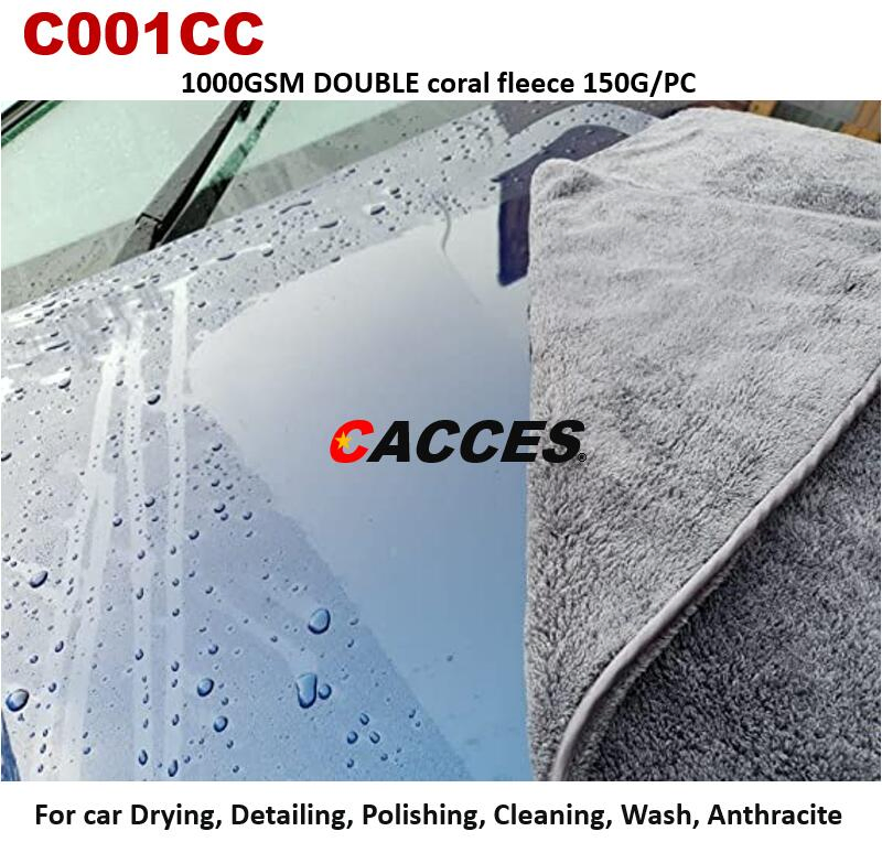 40*40cm 1000GSM Microfiber Car Wash Towel Car Cleaning Cloth Kitchen Dish Towel Household Cleaning Wash Drying Car Polishing, Detailing Dual Supersoft