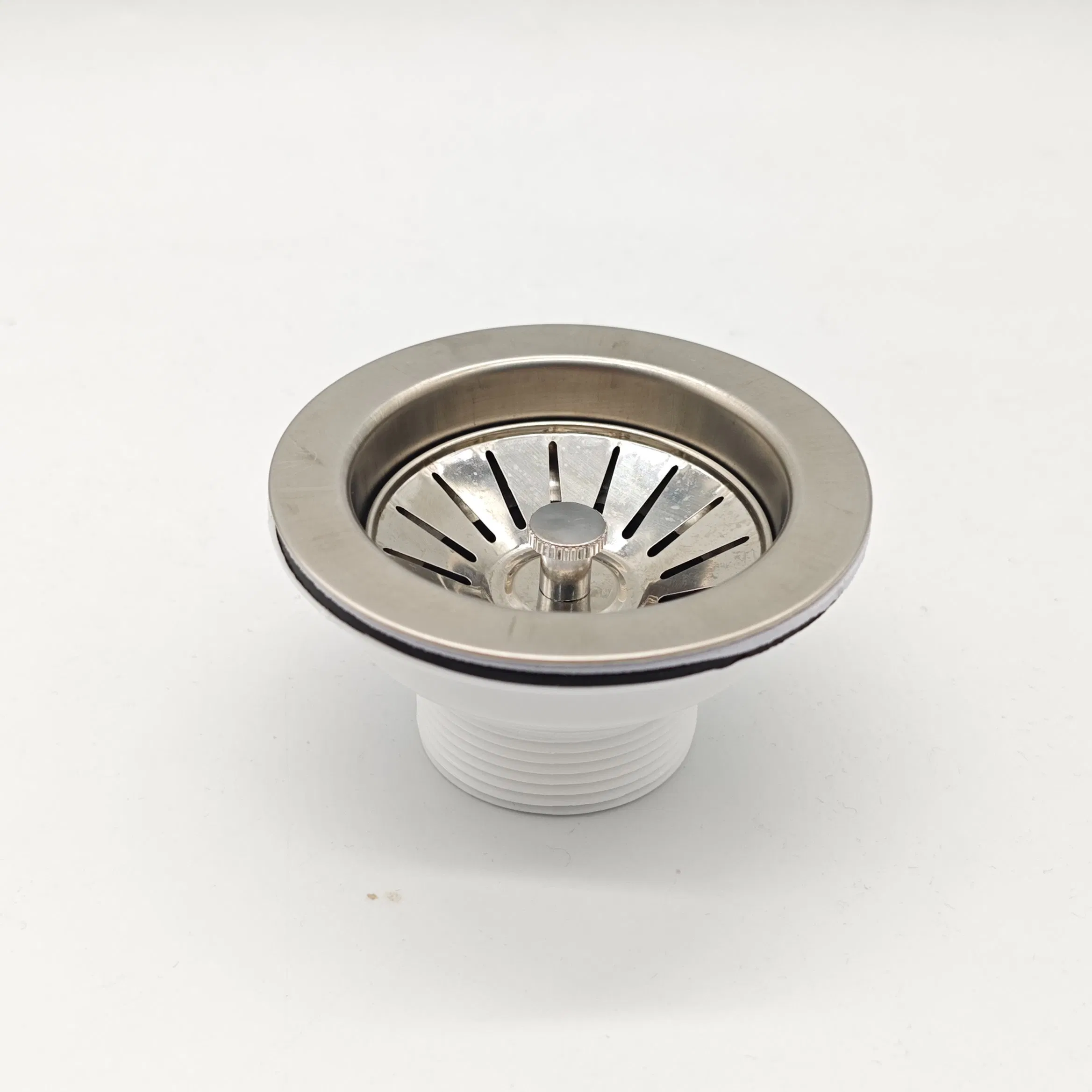 China Style 3 1/2" Sink Drain Waste Basket Strainer with Lift Stopper Basket Strainer