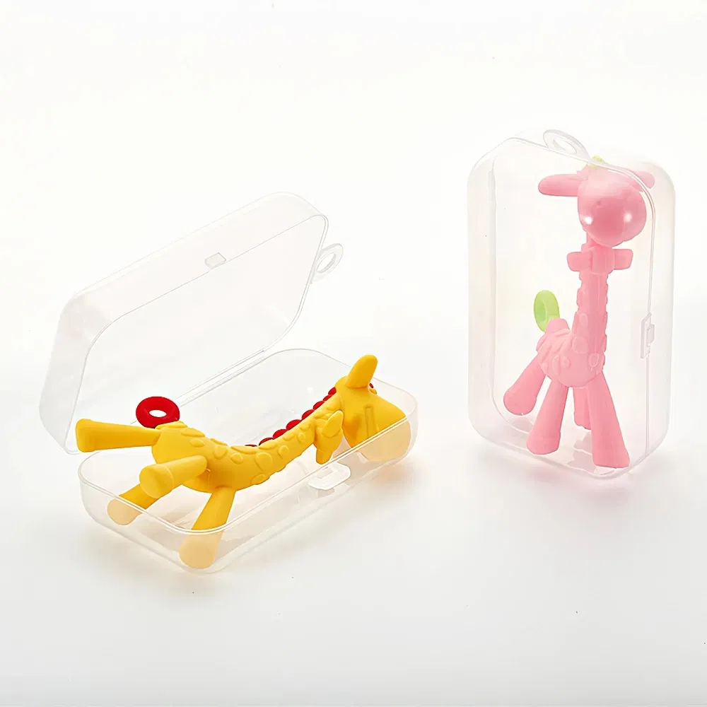 Baby Infant Toddler Pet Silicone Giraffe Chew Teething Teether Training Toy