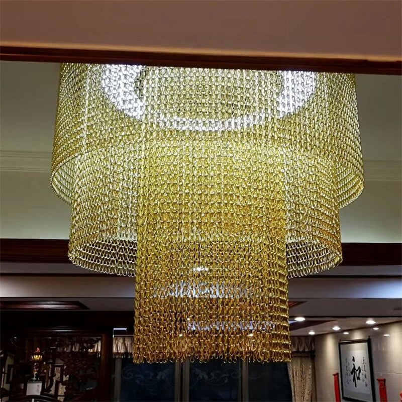 Metal Decorative Aluminum Mesh Chain Link Curtain for Hotel