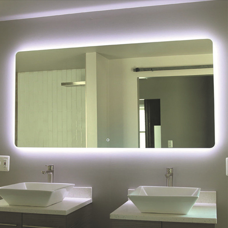 LED Bathroom Mirror, Toilet Luminous Makeup Mirror, Hotel Bluetooth Defogging LED Mirror 0670