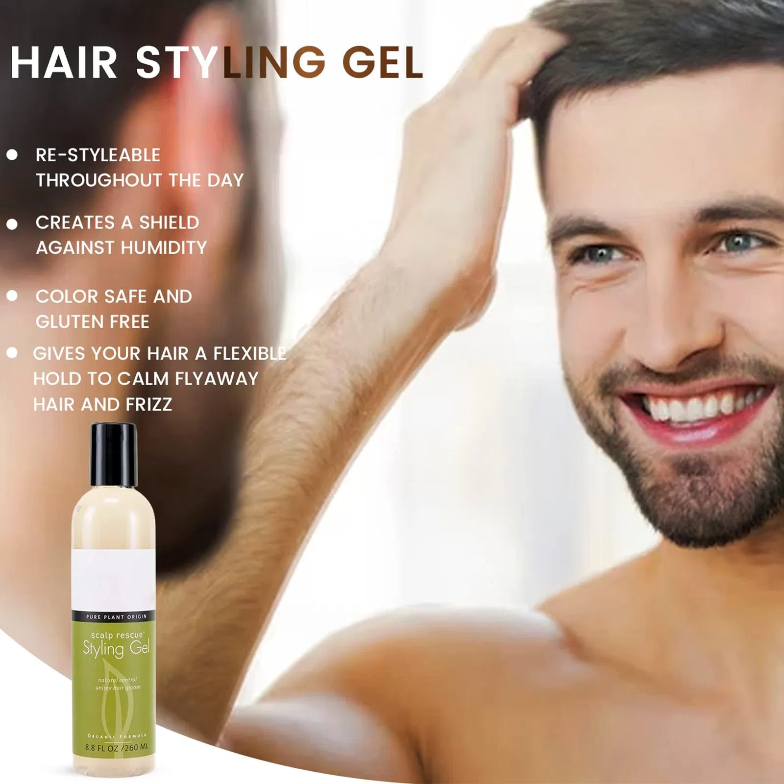 Beauty Cosmetics Hair Care Moisten Control Frizz Rescue Styling Curly Gel