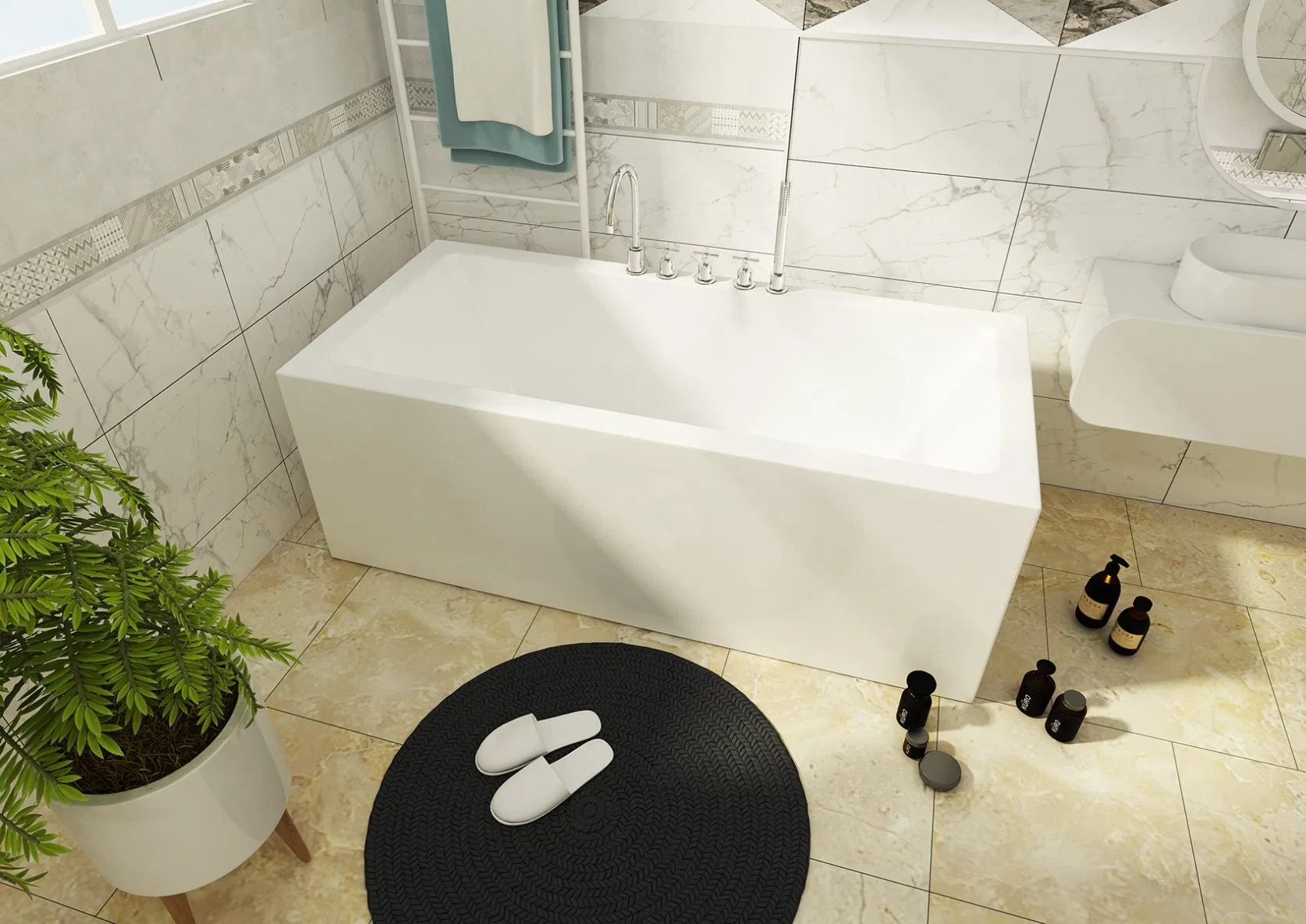 Wholesale Dropshipping Acrylic Bathtub Sanitary Ware Freestanding