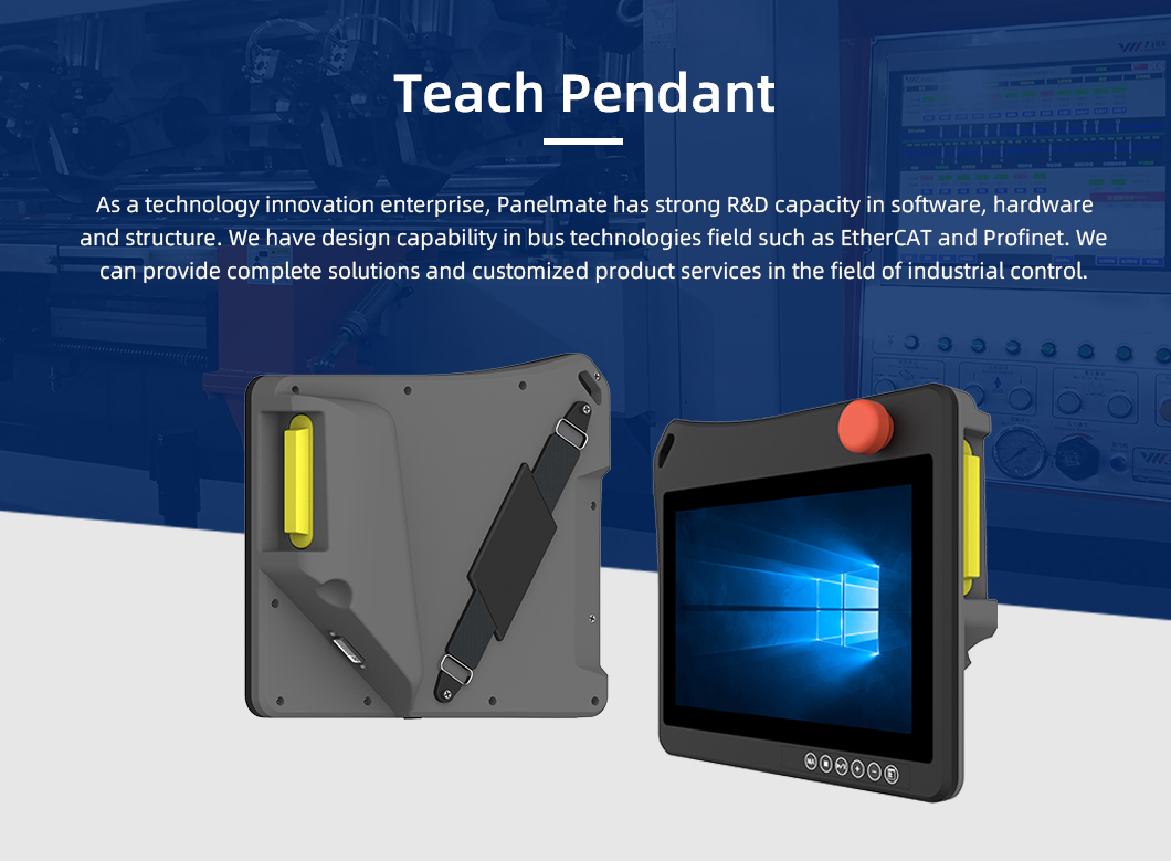 10.1 Inch IP54 Industrial Touchscreen Monitor CNC Control Panel Robot Teach Operating Pendant Station